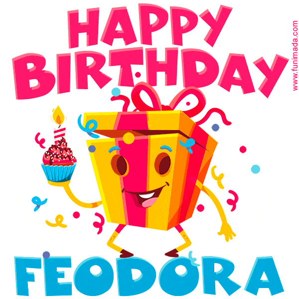 Funny Happy Birthday Feodora GIF