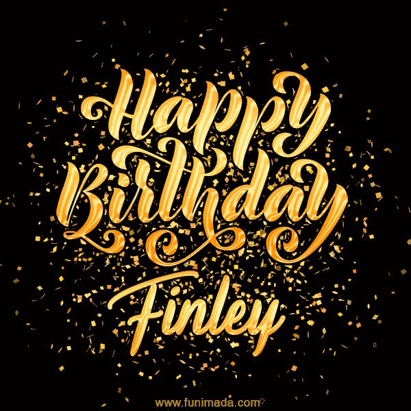 Happy Birthday Card for Finley - Download GIF and Send for Free