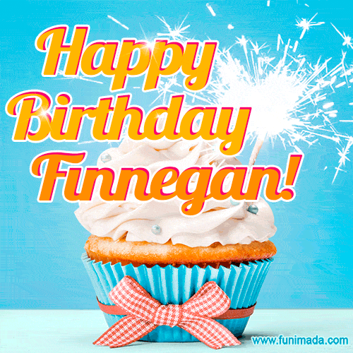 Happy Birthday, Finnegan! Elegant cupcake with a sparkler.