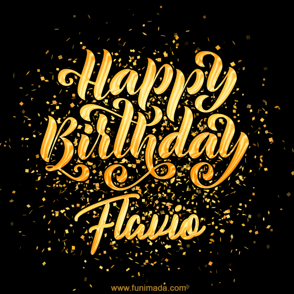 Happy Birthday Card for Flavio - Download GIF and Send for Free