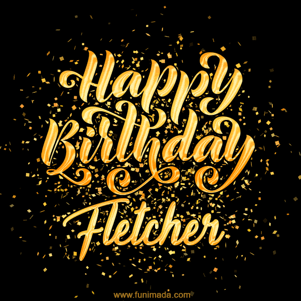 Happy Birthday Card for Fletcher - Download GIF and Send for Free