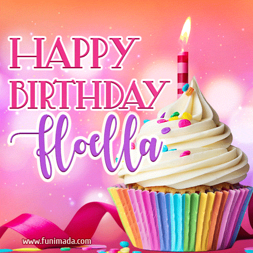Happy Birthday Floella - Lovely Animated GIF