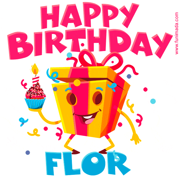 Funny Happy Birthday Flor GIF