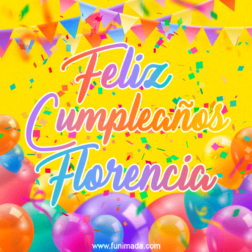 Feliz Cumpleaños Florencia (GIF)