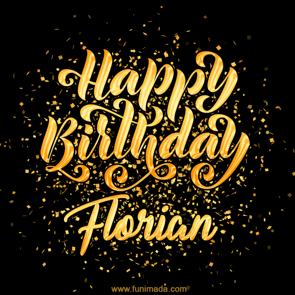 Happy Birthday Card for Florian - Download GIF and Send for Free