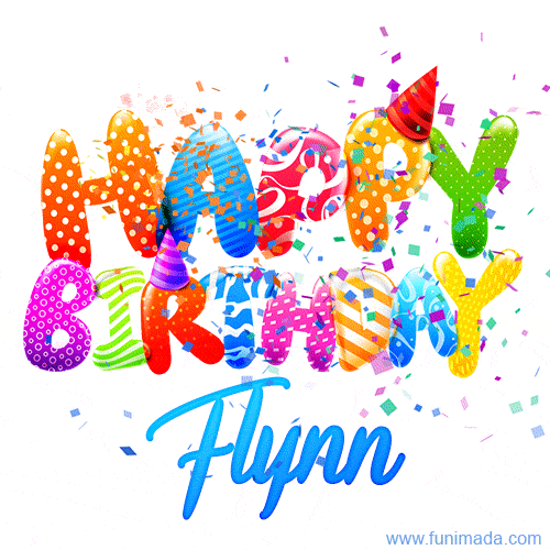 Happy Birthday Flynn - Creative Personalized GIF With Name