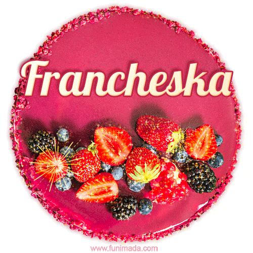 Happy Birthday Cake with Name Francheska - Free Download