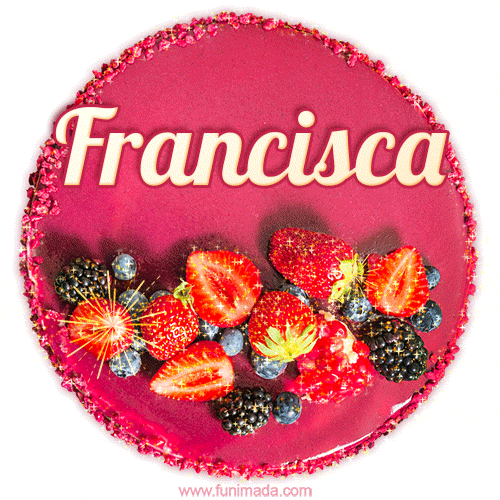 Happy Birthday Cake with Name Francisca - Free Download