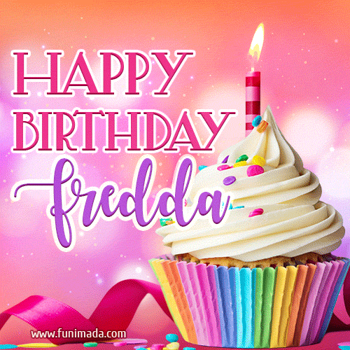 Happy Birthday Fredda - Lovely Animated GIF
