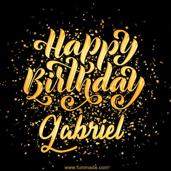 Happy Birthday Card for Gabriel - Download GIF and Send for Free