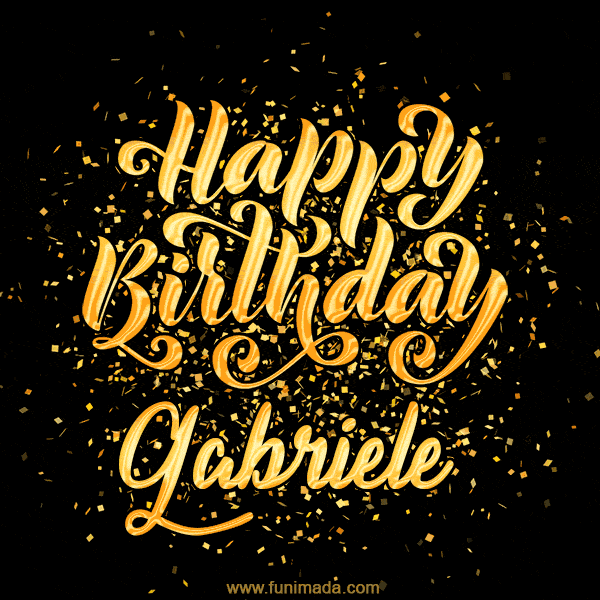 Happy Birthday Card for Gabriele - Download GIF and Send for Free