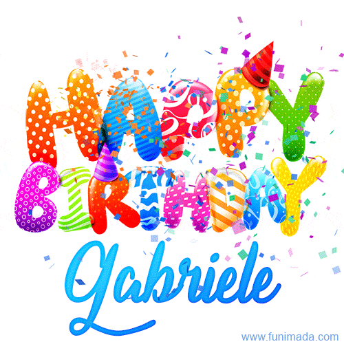 Happy Birthday Gabriele - Creative Personalized GIF With Name