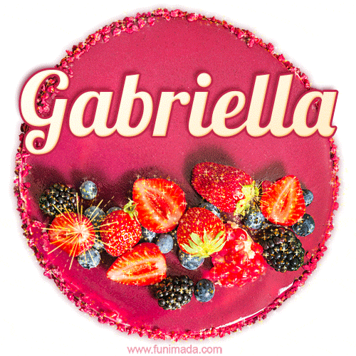 Happy Birthday Cake with Name Gabriella - Free Download