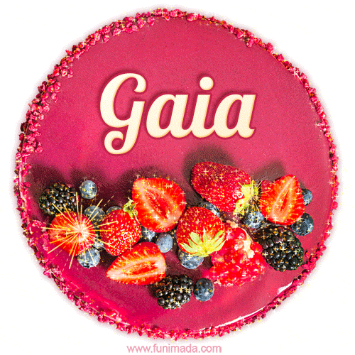 Happy Birthday Cake with Name Gaia - Free Download
