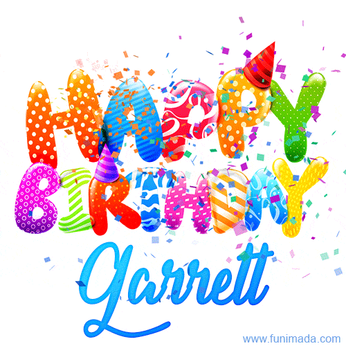 Happy Birthday Garrett - Creative Personalized GIF With Name