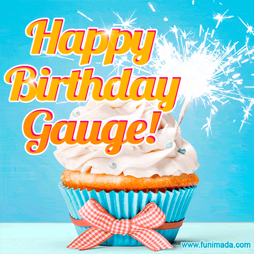 Happy Birthday, Gauge! Elegant cupcake with a sparkler.