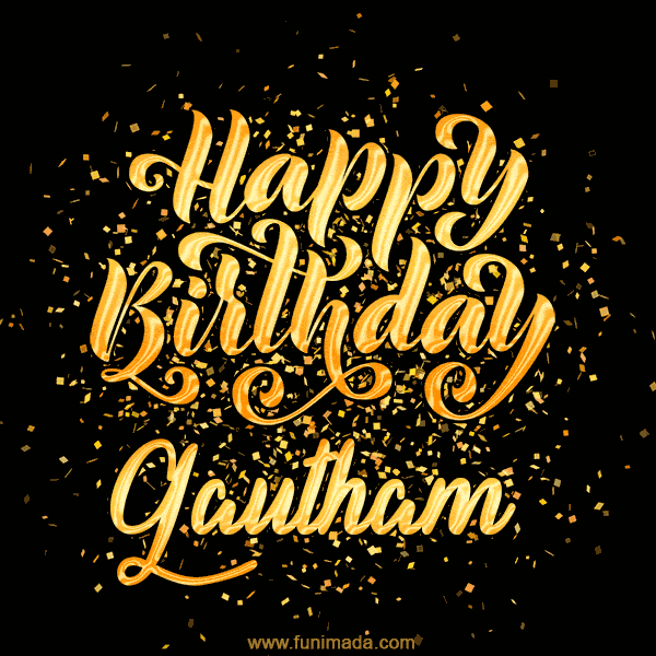 Happy Birthday Card for Gautham - Download GIF and Send for Free