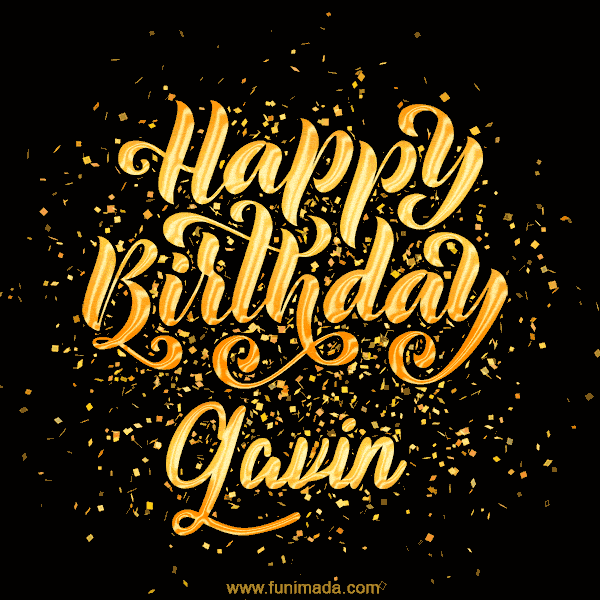 Happy Birthday Card for Gavin - Download GIF and Send for Free