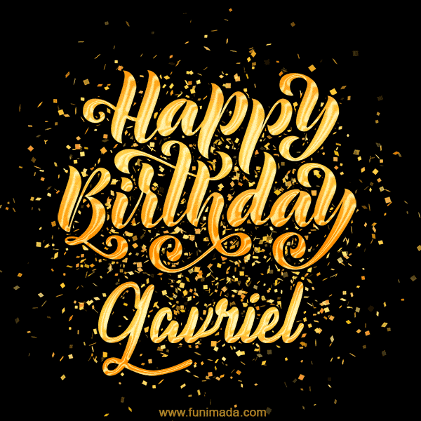 Happy Birthday Card for Gavriel - Download GIF and Send for Free