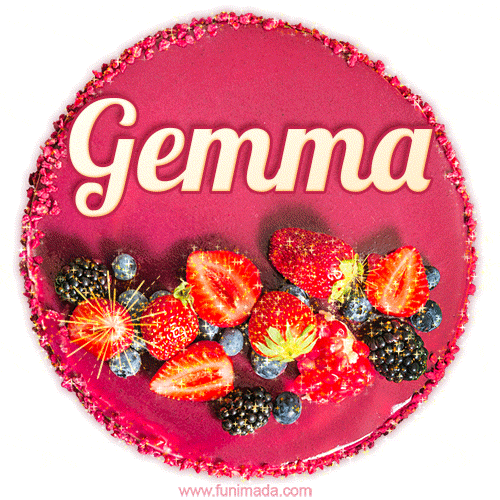 Happy Birthday Cake with Name Gemma - Free Download