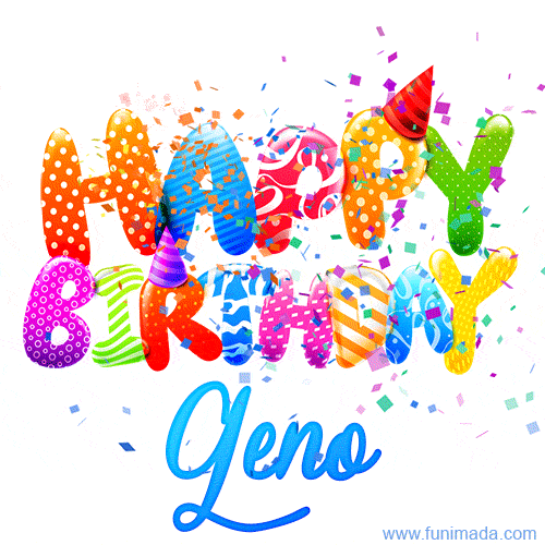 Happy Birthday Geno - Creative Personalized GIF With Name