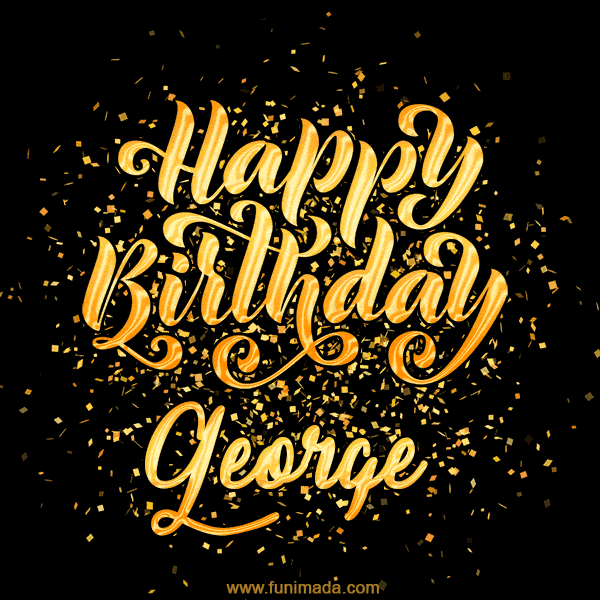 Happy Birthday Card for George - Download GIF and Send for Free