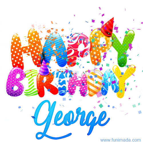Happy Birthday George - Creative Personalized GIF With Name