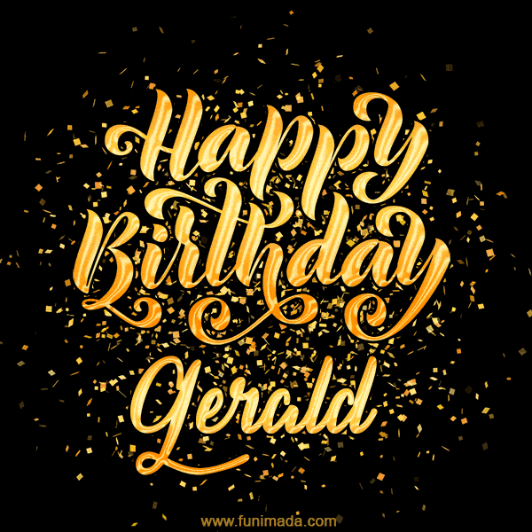Happy Birthday Card for Gerald - Download GIF and Send for Free