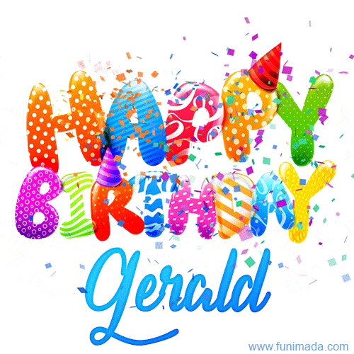 Happy Birthday Gerald - Creative Personalized GIF With Name