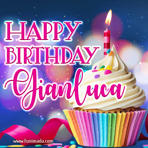 Happy Birthday Gianluca - Lovely Animated GIF