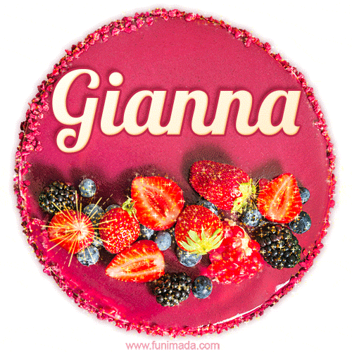Happy Birthday Cake with Name Gianna - Free Download