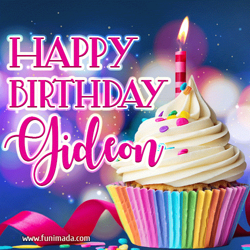 Happy Birthday Gideon - Lovely Animated GIF