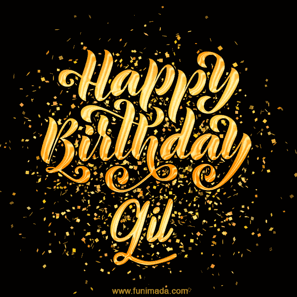 Happy Birthday Card for Gil - Download GIF and Send for Free