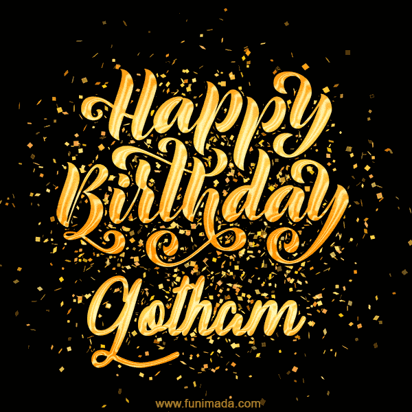 Happy Birthday Card for Gotham - Download GIF and Send for Free
