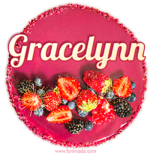 Happy Birthday Cake with Name Gracelynn - Free Download