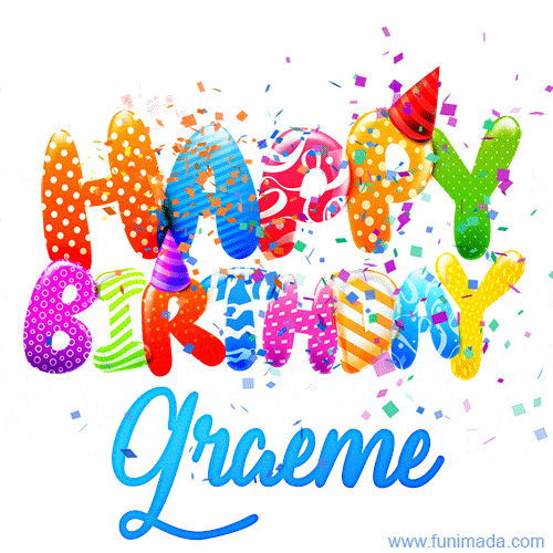 Happy Birthday Graeme - Creative Personalized GIF With Name