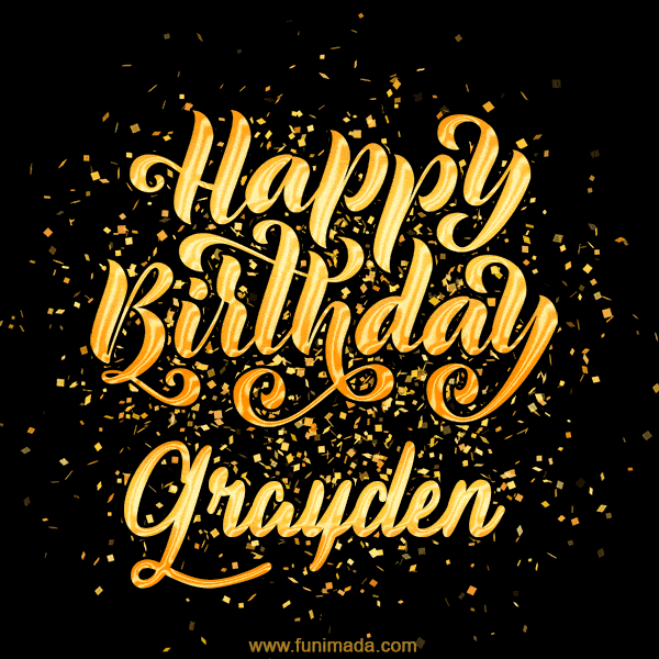 Happy Birthday Card for Grayden - Download GIF and Send for Free