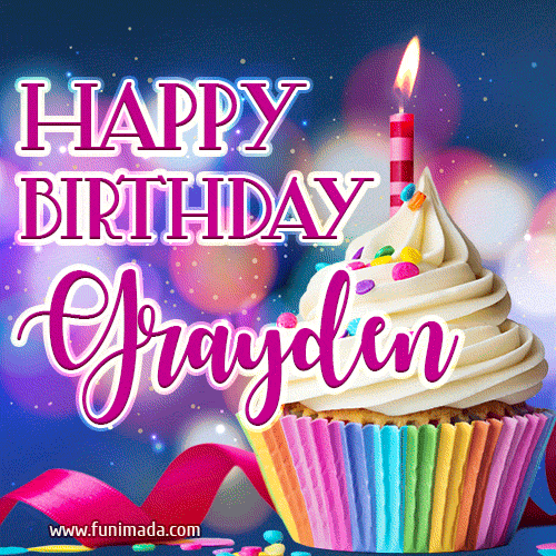 Happy Birthday Grayden - Lovely Animated GIF