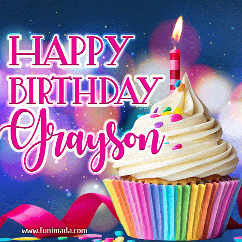 Happy Birthday Grayson - Lovely Animated GIF