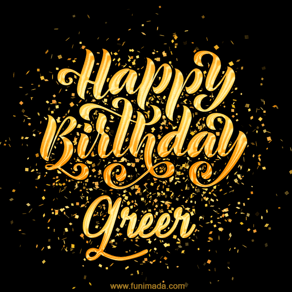 Happy Birthday Card for Greer - Download GIF and Send for Free