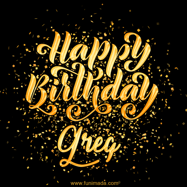 Happy Birthday Card for Greg - Download GIF and Send for Free