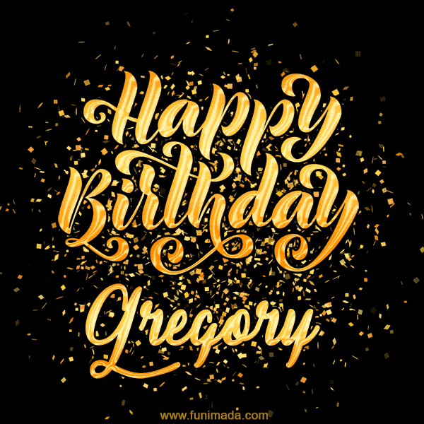 Happy Birthday Card for Gregory - Download GIF and Send for Free