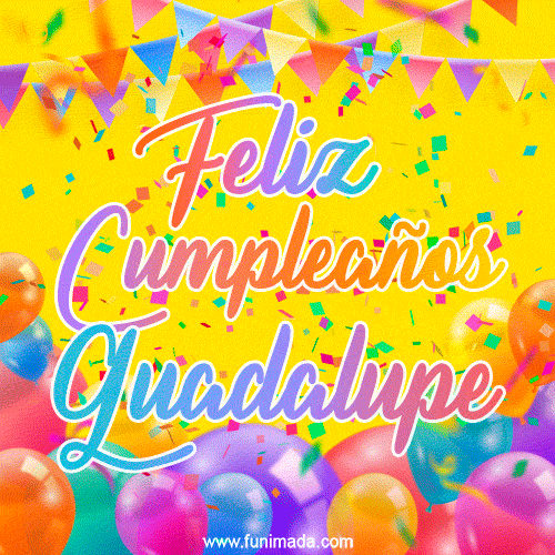 Feliz Cumpleaños Guadalupe (GIF)