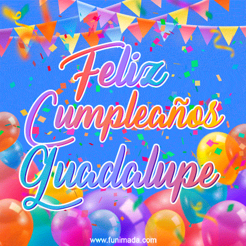 Feliz Cumpleaños Guadalupe (GIF)
