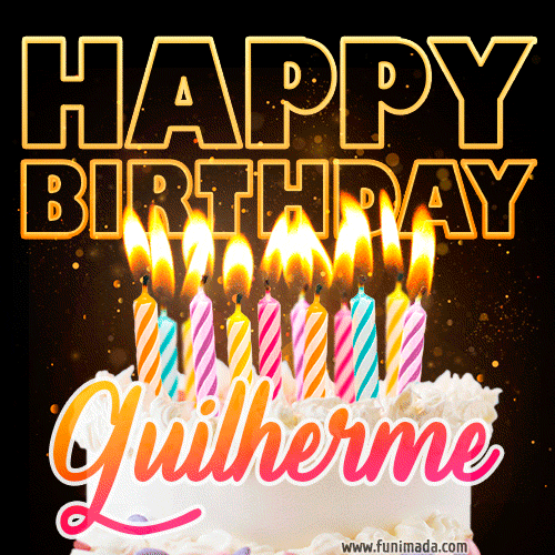 Guilherme - Animated Happy Birthday Cake GIF for WhatsApp