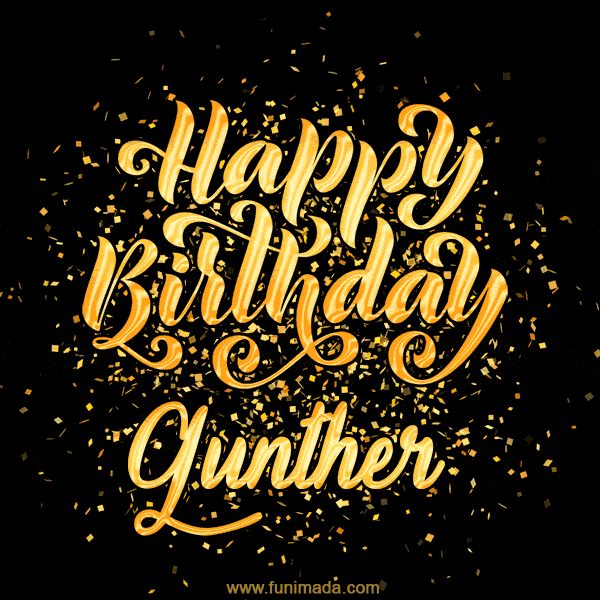 Happy Birthday Card for Gunther - Download GIF and Send for Free