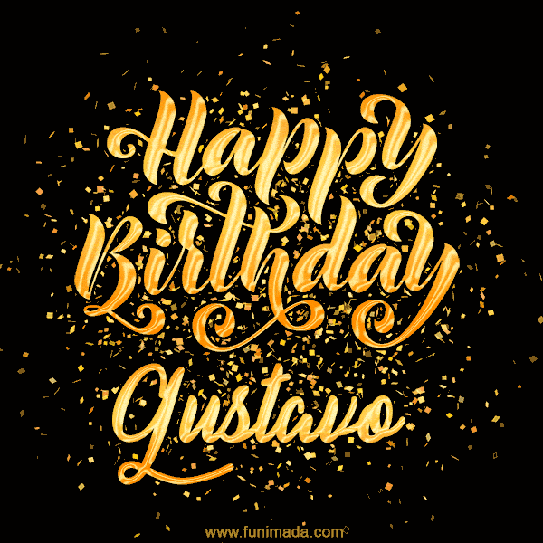 Happy Birthday Card for Gustavo - Download GIF and Send for Free