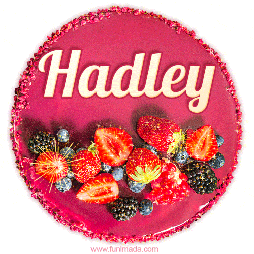 Happy Birthday Cake with Name Hadley - Free Download