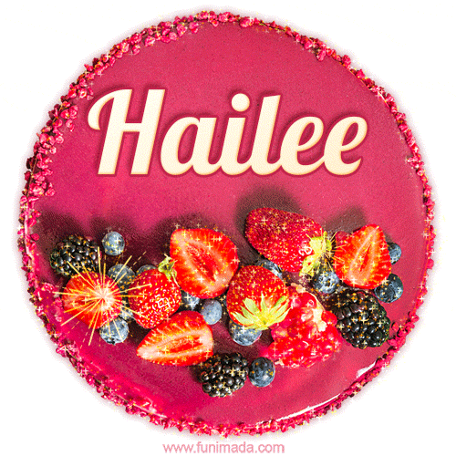 Happy Birthday Cake with Name Hailee - Free Download