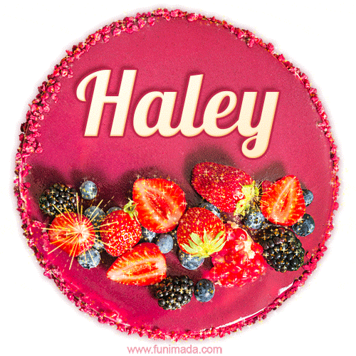 Happy Birthday Cake with Name Haley - Free Download
